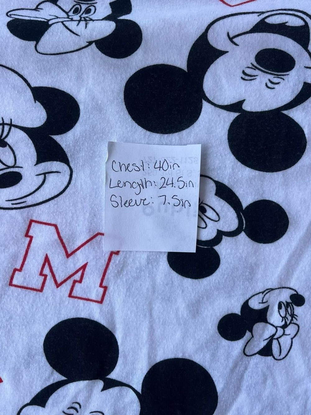 Disney Mickey & Minnie Retro Graphic Tee Vintage Style Cartoon T-Shirt Size L - Picture 3 of 4